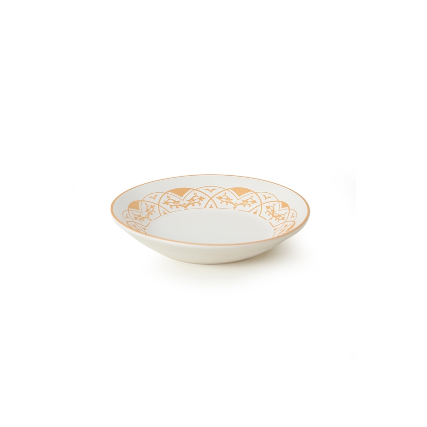 Servizio da tavola 24 pezzi, bianco/oro, in ceramica