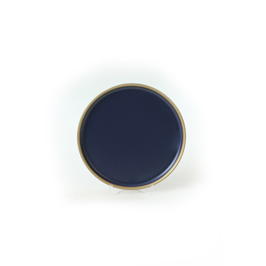 Servizio da tavola 24 pezzi blu/oro in ceramica