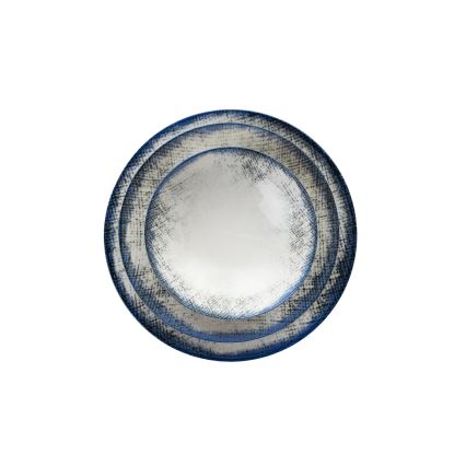 Servizio da tavola 24 pezzi, porcellana, bianco/blu