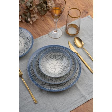 Servizio da tavola 24 pezzi, porcellana blu