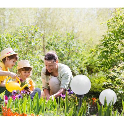 SET 10x LED Solarleuchte LED/0,12W/1,2V 6500K IP44 40 mAh schwarz/weiß