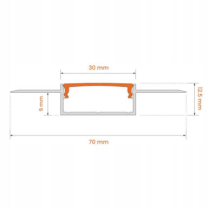 SET 1× dimmbarer RGBW-LED-Streifen NEO LITE MUSIC LED/24W/230V, 5 m, IP65, Wi‑Fi (Tuya) + 5× Einbauprofil 1 m, silber/weiß + Fernbedienung