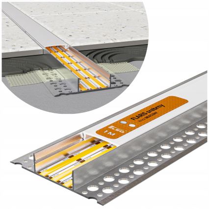 SET 1x dimmbarer LED-RGBW-Streifen NEO LITE MUSIC, 24 W / 230 V, 5 m, IP65, Wi‑Fi (Tuya) + 5x Einbauprofil 1 m, silber/weiß + Fernbedienung