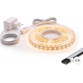 Set 1x striscia LED MYLIVING LIGHTSTRIP LED/22W/230V 5 m + 5x profilo da incasso 1 m nero/bianco