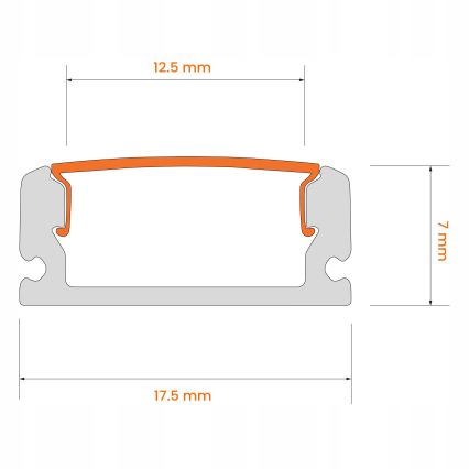 SET 1x dimmbarer LED-RGBW-Streifen NEO LITE MUSIC LED/24W/230V, 5 m, IP65, Wi‑Fi (Tuya) + 5x Einbauprofil 1 m, silber/weiß + Fernbedienung