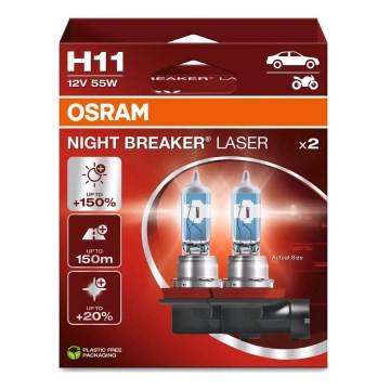 SET 2x Auto-Lampe NIGHT BREAKER H11 PGJ19-2/55W/12V - Osram