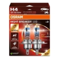 SET 2x Auto-Lampe NIGHT BREAKER H4 P43t/60/55W/12V - Osram