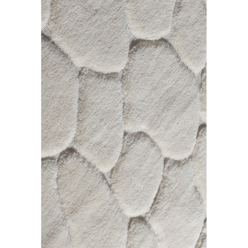 Set 2x Badematte LINO 60 x 100 cm, cremefarben