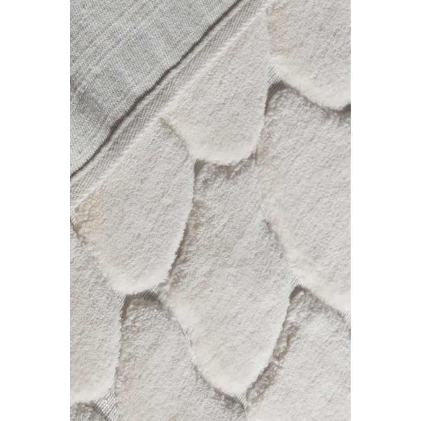 Set 2x Badematte LINO 60 x 100 cm, cremefarben