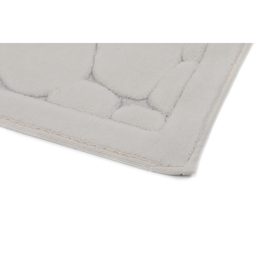 Set 2x Badematte LINO 60 x 100 cm, cremefarben