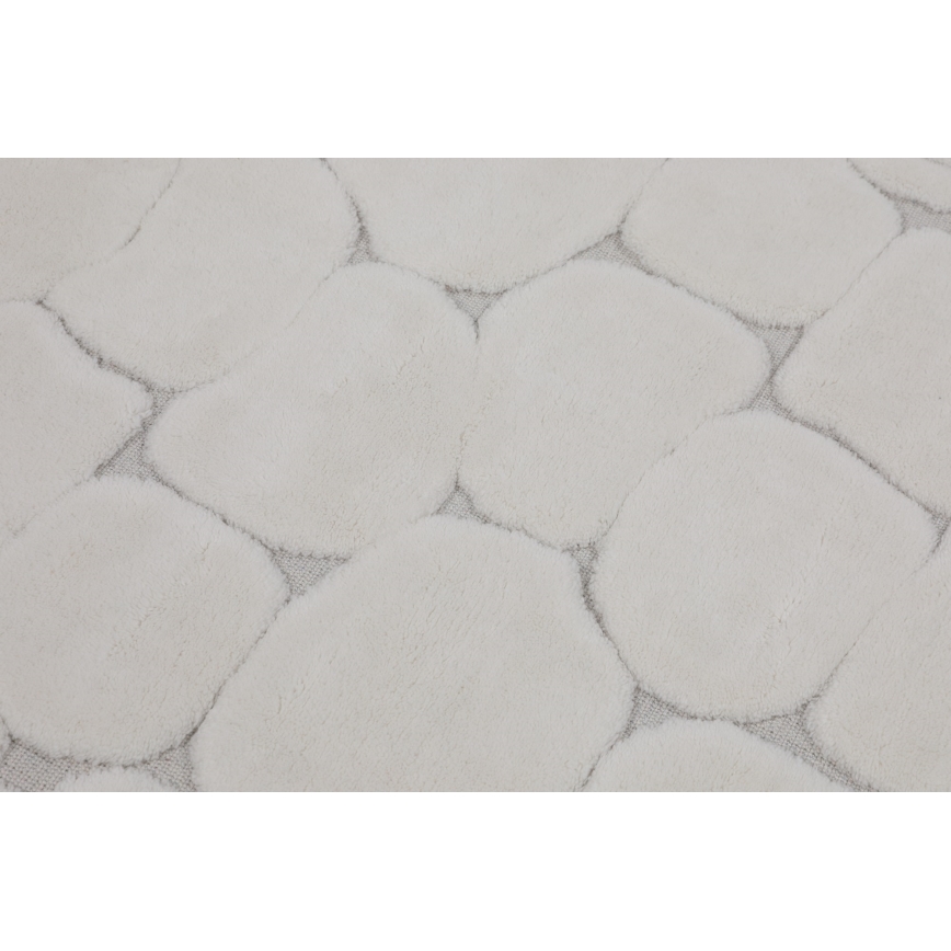 Set 2x Badematte LINO 60 x 100 cm, cremefarben