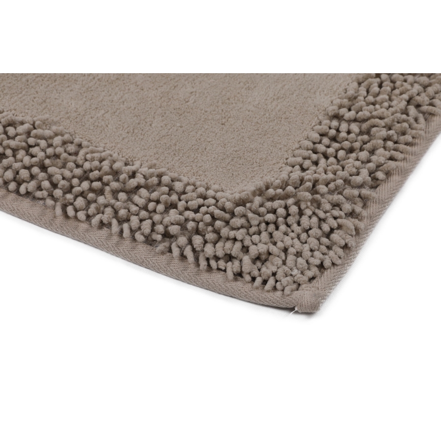 SET 2x Badezimmermatte PIANTE 60/100 cm braun