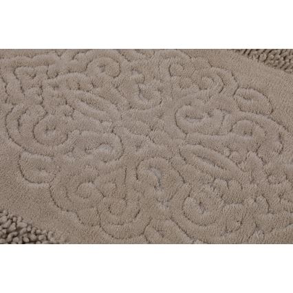 SET 2x Badezimmermatte PIANTE 60/100 cm braun
