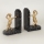 SET 2x Buchstütze golden/schwarz