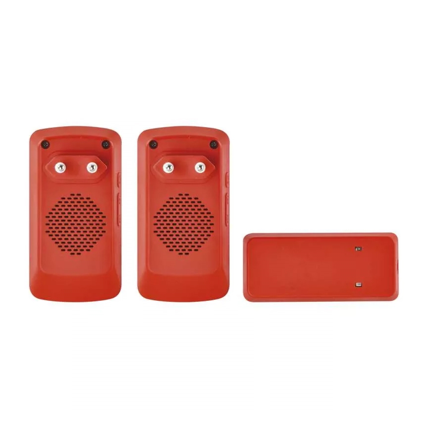 SET 2x Campanello con presa wireless 230V IP44