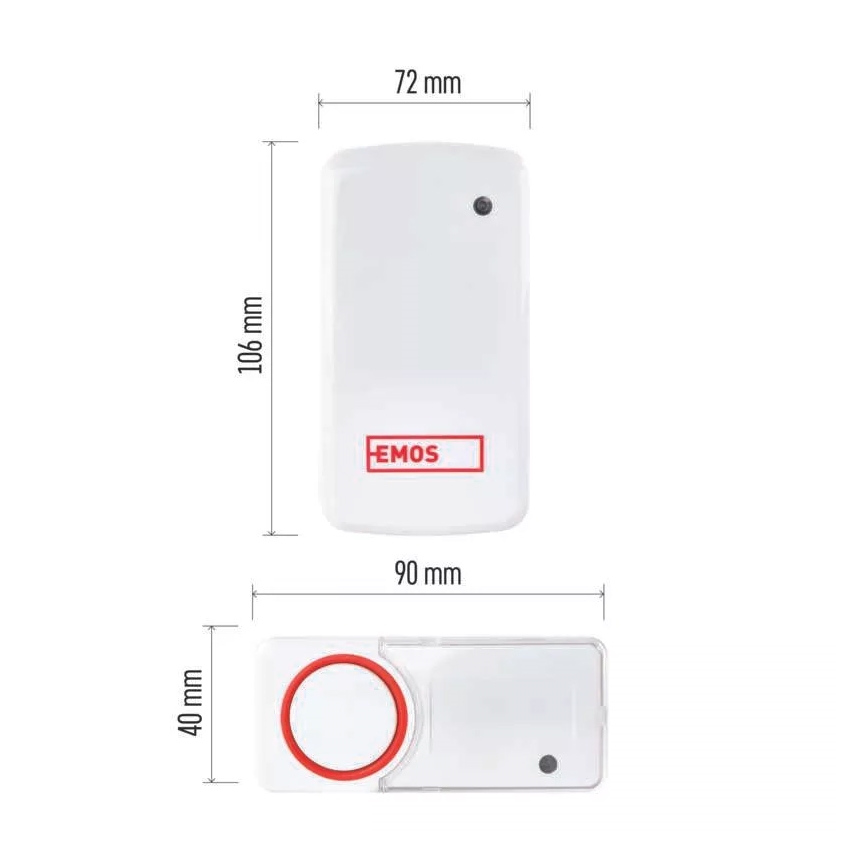 SET 2x Campanello con presa wireless 230V IP44