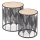 SET 2x Couchtisch FOLLA d 33/40 cm schwarz