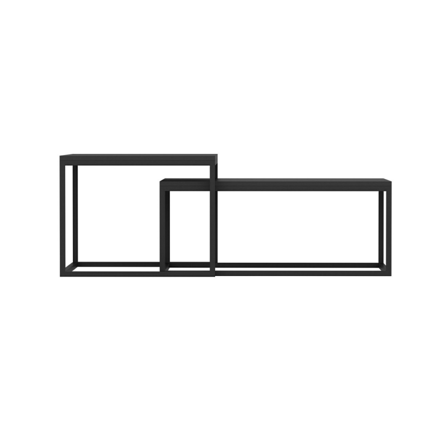 SET 2x Couchtisch LEKA schwarz
