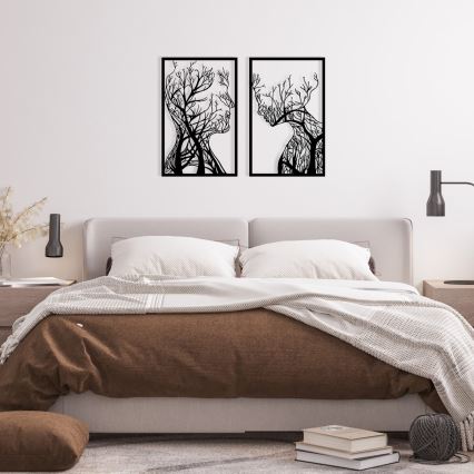 SET 2x Decorazione da muro 86x63 cm Albero della Vita metallo