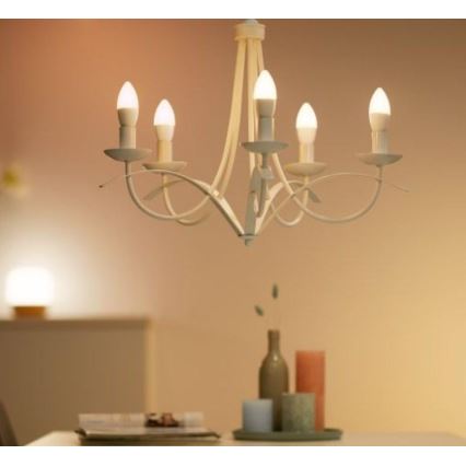 SET 2x Dimmbare LED-Glühbirne C37 E14/4,9W/230V 2700-6500K CRI 90 Wi-Fi - WiZ