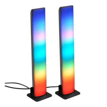 SET 2x Dimmbare LED-RGB-Tischleuchte GAMER LED/5W/5V + Fernbedienung