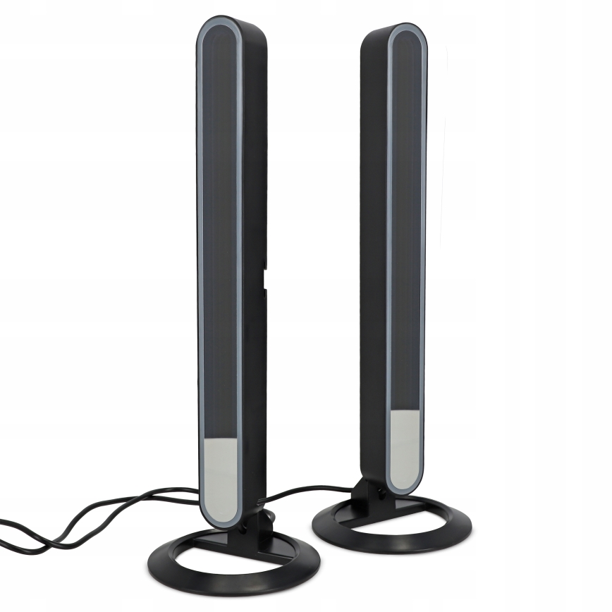 Set 2x dimmbare LED-RGBIC-Tischlampen LED/5W/5V schwarz + Fernbedienung
