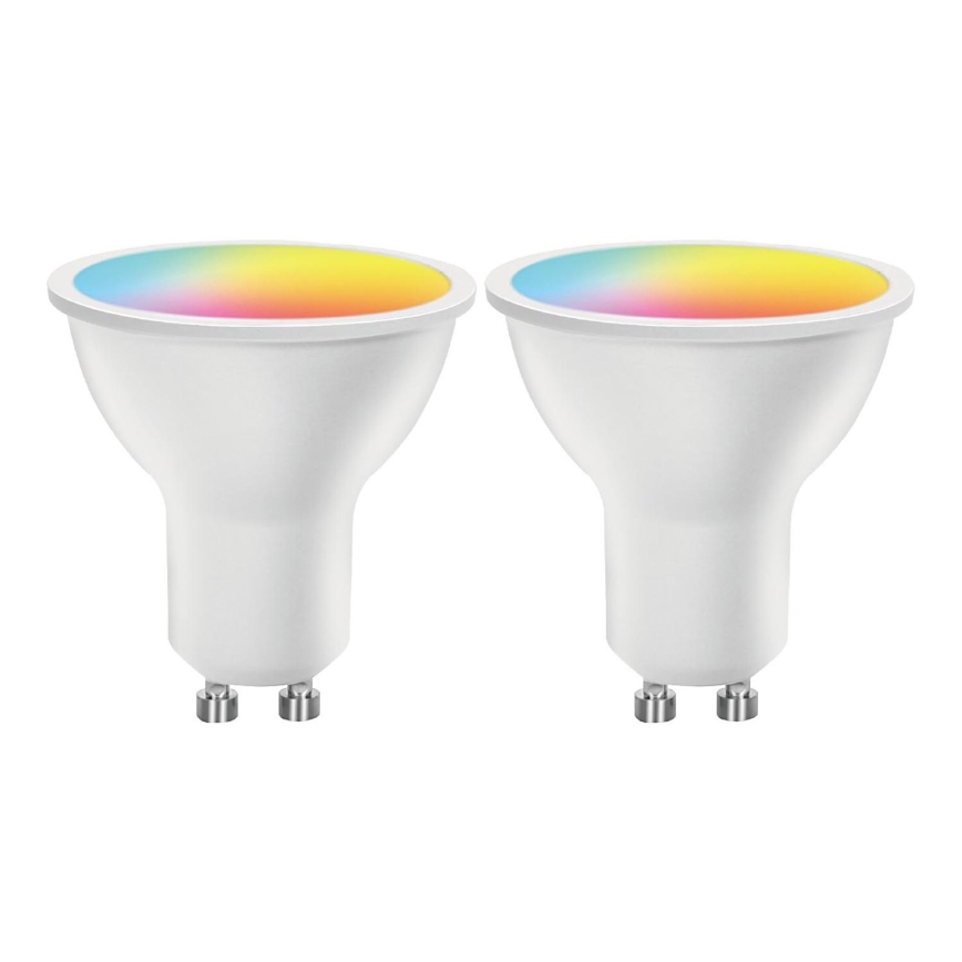 SET 2x Dimmbares Leuchtmittel (LED RGBW) MESH Smart GU10/6,5W/230V 2700-6500K - Aigostar
