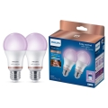 Set 2x dimmbares RGB-LED-Leuchtmittel Philips SMART A60 E27/12,5W/230V 2200-6500K