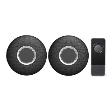 SET 2x Funktürklingel 230V IP55 schwarz