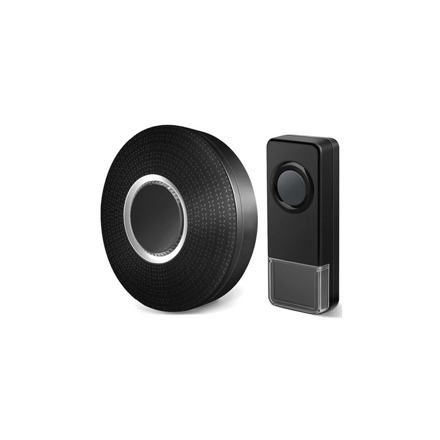 SET 2x Funktürklingel 230V IP55 schwarz