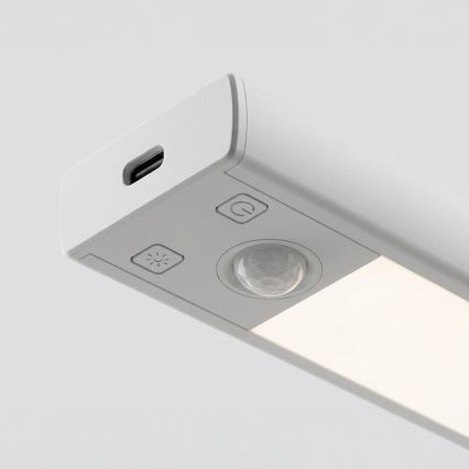 Set da 2 luci ricaricabili a LED per mobili con sensore di movimento e sensore crepuscolare VIRO LED/1,2W/3,7V 800 mAh 3000/4000/6500K 30 cm bianco