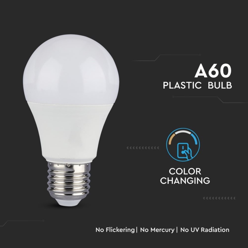 SET 2x Lampadina LED A60 E27/9W/230V 3000/4000/6400K