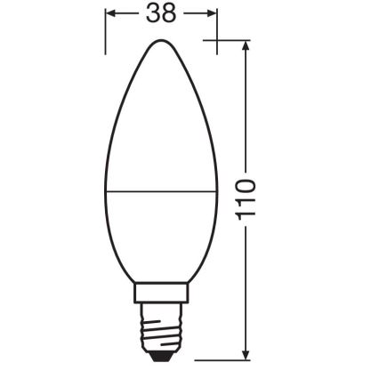 SET 2x Lampadina LED B38 E14/7,5W/230V 3000K - Osram