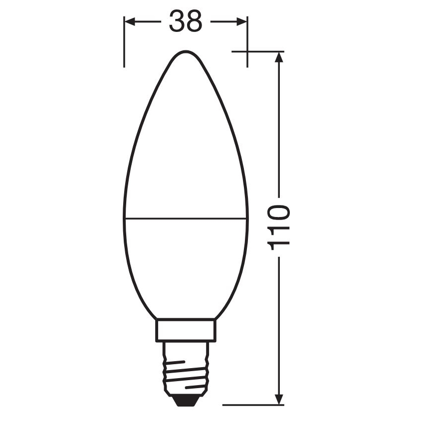 SET 2x Lampadina LED B38 E14/7,5W/230V 3000K - Osram