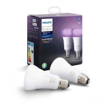 SET 2x Lampadina LED dimmerabile Philips Hue WHITE AND COLOR AMBIANCE E27/9W/230V 2000-6500K