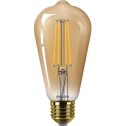 SET 2x Lampadina LED dimmerabile VINTAGE Philips ST64 E27/4,2W/230V 2200K