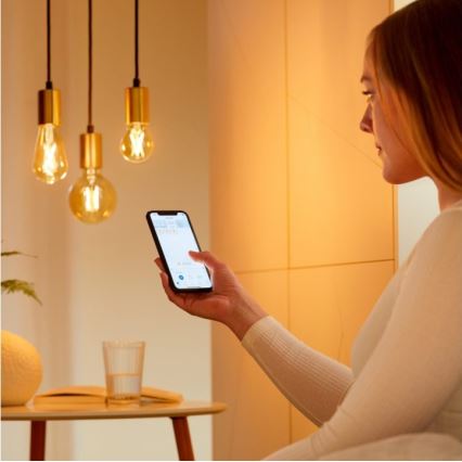 SET 2x Lampadina LED Dimmerabile VINTAGE FILAMENTO ST64 E27/6,7W/230V 2000-5000K Wi-Fi - WiZ