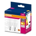 SET 2x Lampadina LED P45 E14/7W/230V 3000K - Osram