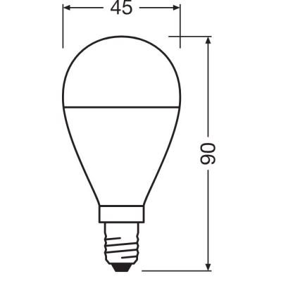 SET 2x Lampadina LED P45 E14/7W/230V 3000K - Osram