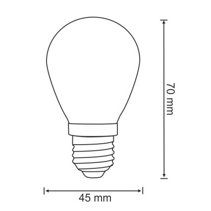 SET 2x Lampadina LED PARTY E27/0,5W/36V 2200K