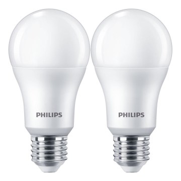 SET 2x Lampadina LED Philips A67 E27/13W/230V 4000K