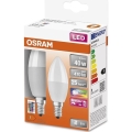 SET 2x Lampadina LED RGBW dimmerabile B38 E14/4,9W/230V 2700K + telecomando - Osram