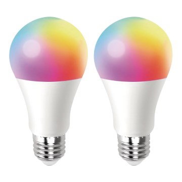 SET 2x Lampadina LED RGBW dimmerabile MESH Smart G45 E14/4,5W/230V 2700-6500K + telecomando - Aigostar