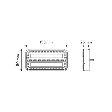 SET 2x LED-Anhängerlicht mit dynamischem Blinker LED/12-24V IP65