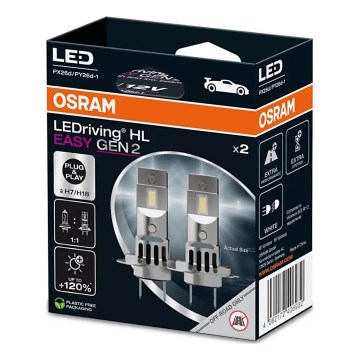 SET 2x LED-Autolampe EASY GEN H7 PX26d/16W/12V 6500K - Osram
