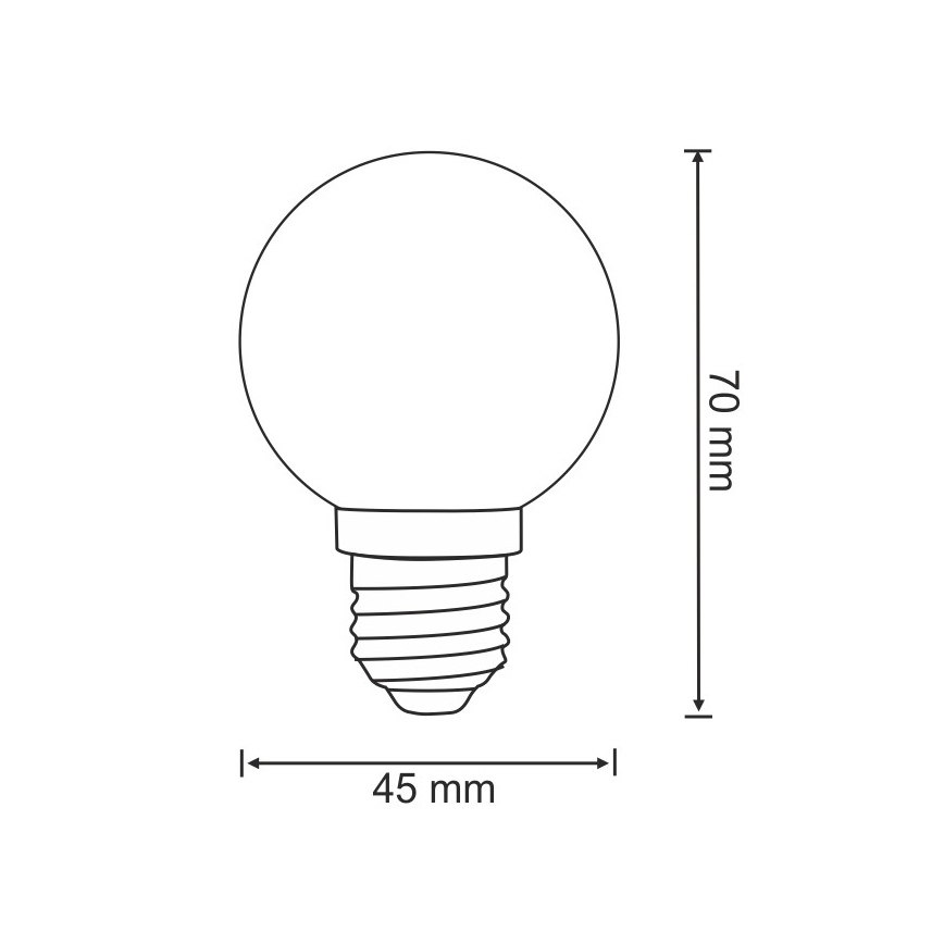SET 2x LED-Glühbirne PARTY E27/0,5W/36V grün