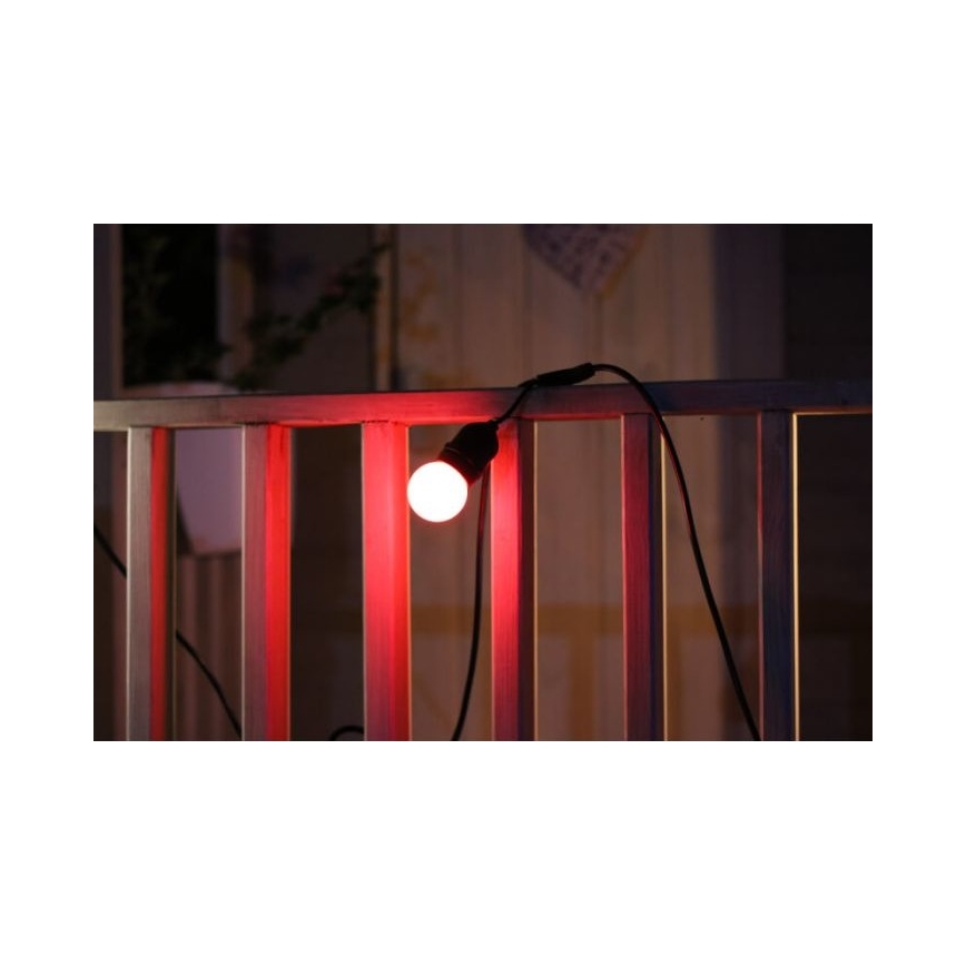 SET 2x LED-Glühbirne PARTY E27/0,5W/36V rot