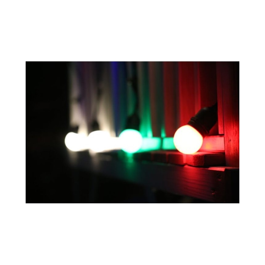 SET 2x LED-Glühbirne PARTY E27/0,5W/36V rot