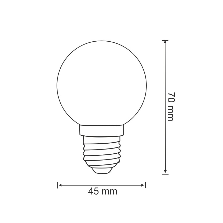 SET 2x LED-Glühbirne PARTY E27/0,5W/36V weiß