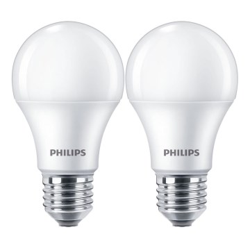 SET 2x LED-Glühlampe Philips A60 E27/10W/230V 4000K